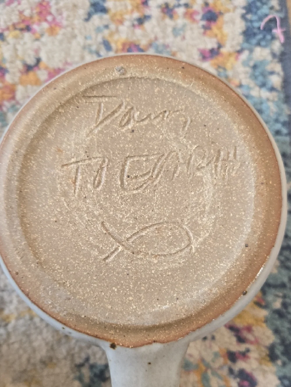 DOWN TO EARTH Stoneware Raised Text 'LET THE WORD OF CHRIST'- 3:16 Brown & Cream - Picture 5 of 6